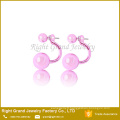 Double boule de Disco Pearl Earring Studs